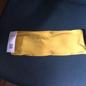 Medium Zaful yellow bandeau bikini